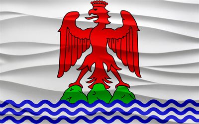 4k, bandera de niza, fondo de yeso de ondas 3d, textura de ondas 3d, símbolos nacionales franceses, día de niza, provincia de francia, bandera de niza 3d, niza, francia