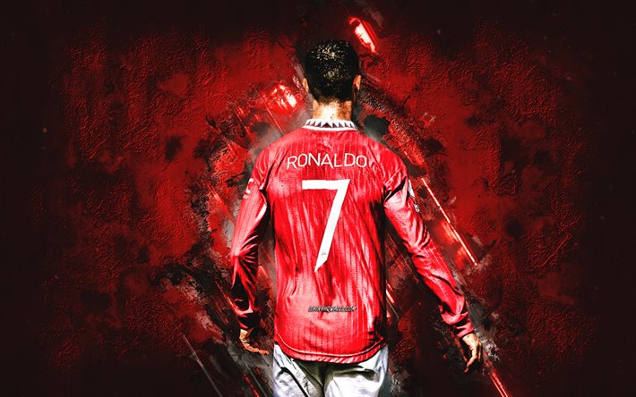 Cristiano Ronaldo, Manchester United FC, seen from the back, CR7, world football star, Man United, Portuguese football player, Champions League, Premier League