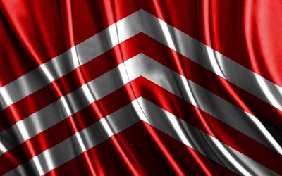 グラモーガンの旗, 4k, シルク3dフラグ, ウェールズ郡, グラモーガンの日, 3dファブリック波, グラモーガンフラグ, 絹の波状の旗, ヨーロッパ, グラモーガンファブリックフラグ, グラモーガン, ウェールズ