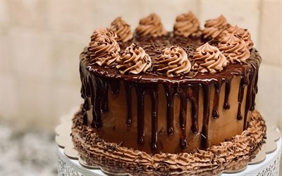 chocolate cake, chocolate cake decoration, chocolate dessert, cheesecake, sweets, pastries, cakes
