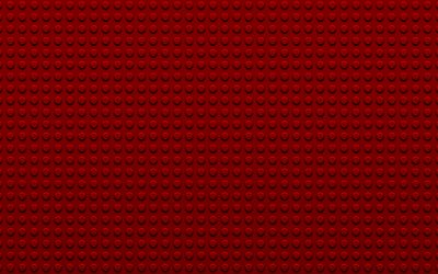 4k, kırmızı lego doku, kırmızı lego yapıcı, kırmızı dikkatsiz lego arka plan, kırmızı lego arka plan, dikişsiz lego dokusu, kırmızı lego yapıcı dokusu, lego