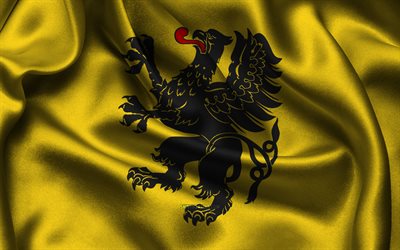 Pomerania flag, 4K, polish voivodeships, satin flags, Day of Pomerania, flag of Pomerania, wavy satin flags, Voivodeships of Poland, Pomerania, Poland