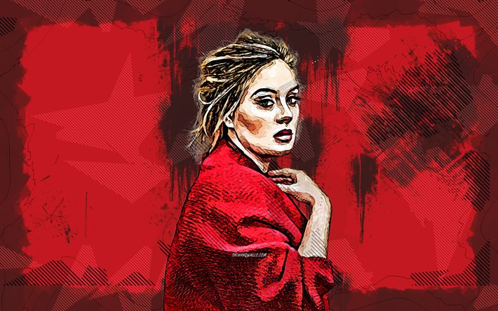 Scarica Adele 4k Arte Del Grunge Cantante Britannica Star Della