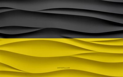 4k, flagge von baden-wurttemberg, 3d-wellenputzhintergrund, baden-wurttemberg-flagge, 3d-wellen textur, deutsche nationale symbole, tag von baden-wurttemberg, bundesstaat deutschland, 3d baden-wurttemberg-flagge, baden-wurttemberg, deutschland