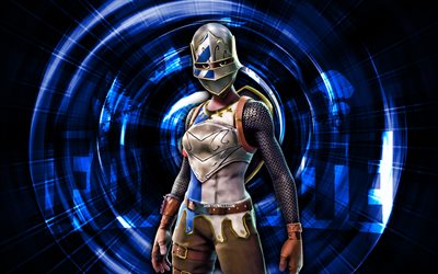 royale knight, 4k, blue abstract background, fortnite, abstract rays, royale knight skin, fortnite royale knight skin, fortnite personaggi, royale knight fortnite