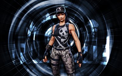 Survival Specialist, 4k, blue abstract background, Fortnite, abstract rays, Survival Specialist Skin, Survival Specialist Survival Specialist Skin, Fortnite characters, Survival Specialist Fortnite