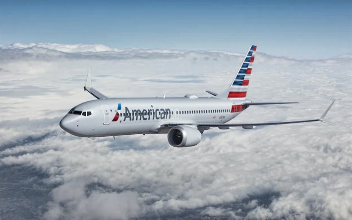보잉 737 max 8, 아메리칸 에어 라인, 여객기, 보잉 737, 미국에서 승객 수송, 비행기 여행, 하늘을 나는 여객기, 미국, n303rg, 보잉