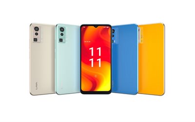 lava blaze pro, smartphone, vista sul retro, linea a colori lava blaze pro, gadget moderni, lava