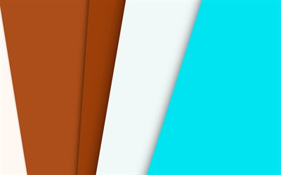 material design, 4k, brown and blue, geometry, colorful backgrounds, geometric art, creative, geomteric shapes, colorful material design, abstract art