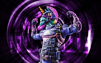 bash, 4k, violettes abstraktes hintergrund, fortnite, abstrakte strahlen, bash skin, fortnite bash skin, fortnite charaktere, bash fortnite