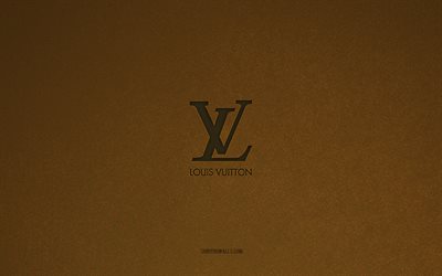 Louis Vuitton logo, 4k, manufacturers logos, Louis Vuitton emblem, brown stone texture, Louis Vuitton, popular brands, Louis Vuitton sign, brown stone background