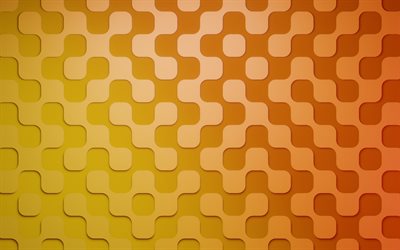 オレンジ色の抽象的な背景, 創造的なオレンジ色の背景, オレンジ色の抽象化, 幾何学的抽象的な背景, linuxストックの壁紙, オレンジ色のラインの背景