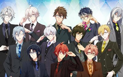 idolish7, japon manga, anime karakterleri, iori izumi, mitsuki izumi, nagi rokuya, riku nanase, sougo ousaka, tamaki yotsuba, yamato nikaidou, idolish7 karakterleri