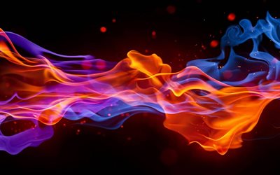 fire flames, 4k, 3d art, flame, fire art, fiery backgrounds, image with flame, fire textures