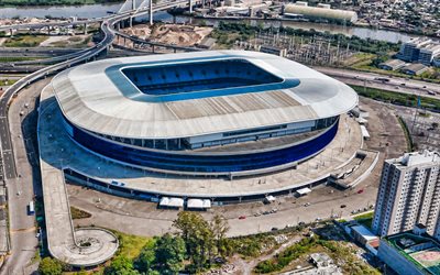 Arena do Gremio, top view, Brazilian football stadium, Porto Alegre, aerial view, Gremio Stadium, Serie A, Brazil, football
