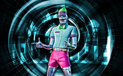 bryce 3000, 4k, blue abstract background, fortnite, rays abstract, bryce 3000 skin, fortnite bryce 3000 skin, bryce 3000 fortnite