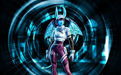 Shiver, 4k, blue abstract background, Fortnite, abstract rays, Shiver Skin, Fortnite Shiver Skin, Fortnite characters, Shiver Fortnite