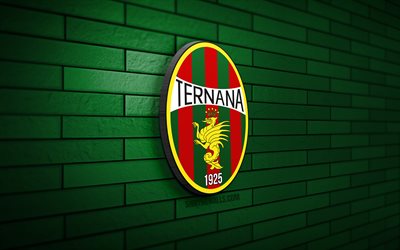 شعار ternana fc 3d, 4k, الأخضر بريكوال, دوري الدرجة الأولى, كرة القدم, نادي كرة القدم الإيطالي, ternana fc logo, ternana fc emblem, ternana calcio, شعار الرياضة, تيرنيانا fc