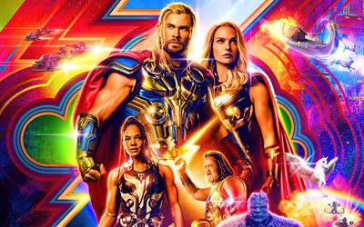 Thor Love and Thunder, 4k, poster, 2022 movie, superheroes, Marvel Comics, Thor