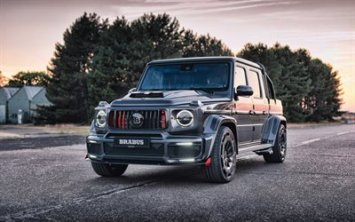 2022, Brabus P900 Rocket Edition, 4k, front view, exterior, W463A, Mercedes-AMG G63, tuning G63, G-class pickup truck, Brabus, black G63 AMG, German cars, Mercedes-Benz