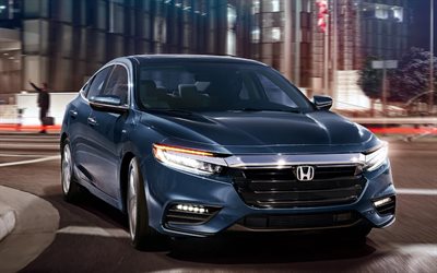 2022, Honda Insight, 4k, front view, exterior, blue sedan, blue Honda Insight, Japanese car, Insight III, Honda