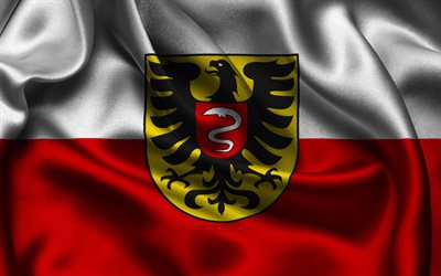 aalen flag, 4k, ドイツの都市, サテンの旗, アーレンの日, アーレンの旗, 波状のサテンの旗, アーレン, ドイツ