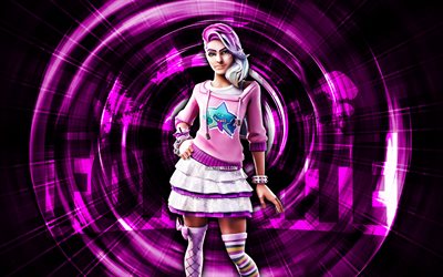 starlie s1, 4k, purple abstract background, fortnite, rays abstract, starlie s1 skin, fortnite starlie s1 skin, starlie s1 fortnite