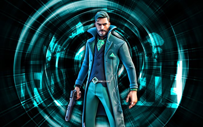 Tailor, 4k, blue abstract background, Fortnite, abstract rays, Tailor Skin, Fortnite Tailor Skin, Fortnite characters, Tailor Fortnite