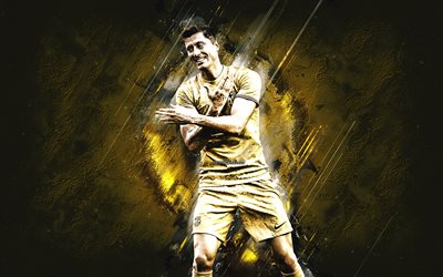 robert lewandowski, futbolista profesional polaco, fc barcelona, fondo de piedra dorada, fútbol, lewandowski barcelona, españa, cataluña