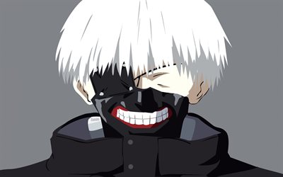 4k, ken kaneki, minimalims, tokyo ghoul personajes, protagonista, kaneki ken, tokyo ghoul, ken kaneki minimalismo, ken kaneki tokyo ghoul