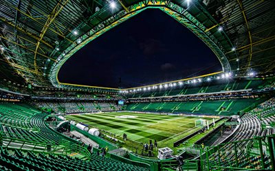 Estadio Jose Alvalade, inside view, football stadium, Lisbon, Portugal, Sporting CP stadium, Primeira Liga, Sporting CP, football