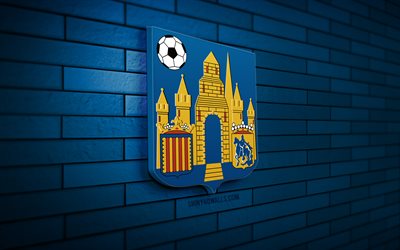 KVC Westerlo 3D logo, 4K, blue brickwall, Jupiler Pro League, soccer, belgian football club, KVC Westerlo logo, KVC Westerlo emblem, football, KVC Westerlo, sports logo, Westerlo FC