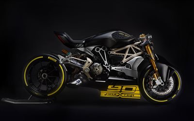ducati diavel draxter 1198cc custom, 4k, vista laterale, 2018 moto, superbike, 2018 ducati diavel draxter, moto italiane, ducati