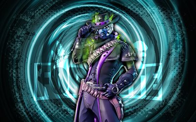 4k, deadfire, fortnite, azul grunge espiral de fondo, deadfire skin, deadfire fortnite personaje, deadfire fortnite, personajes de fortnite, arte grunge