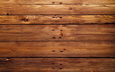 des planches de bois horizontales, 4k, des arrière-plans en bois brun, gros plan, des arrière-plans en bois, macro, des planches de bois, des textures en bois