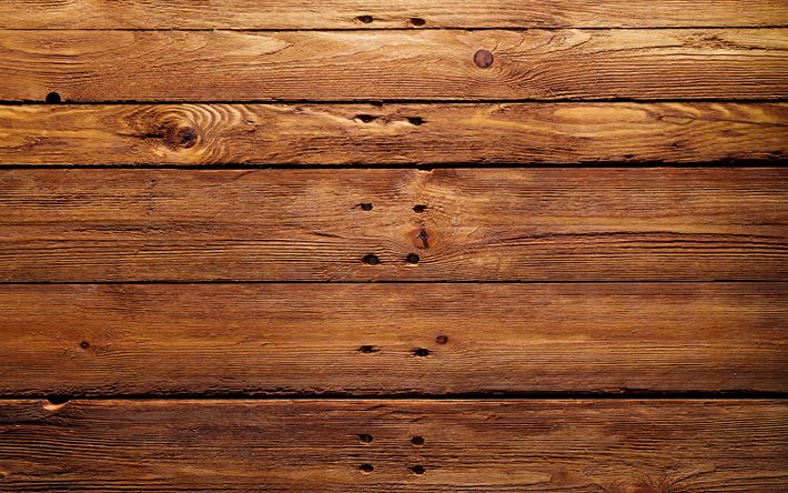 des planches de bois horizontales, 4k, des arrière-plans en bois brun, gros plan, des arrière-plans en bois, macro, des planches de bois, des textures en bois