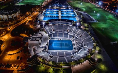 centro internacional de tenis, vista aérea, canchas de tenis, complejo internacional de tenis de abu dhabi, abu dhabi, tenis, emiratos árabes unidos, zayed sports city, eau