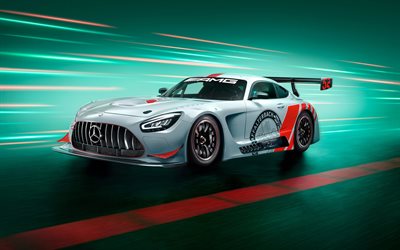 2022, Mercedes-AMG GT3 Edition 55, 4k, front view, exterior, race car, Mercedes-AMG GT, anniversary model, supercar, german sports cars, Mercedes-Benz