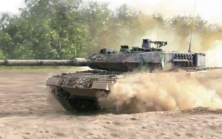 leopard 2a7, deutscher kampfpanzer, bundeswehr, leopard 2, panzer, moderne gepanzerte fahrzeuge, bundesverteidigungskräfte deutschlands, leopard-panzer