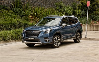 2022, Subaru Forester, front view, exterior, SUV, blue Subaru Forester, Japanese cars, new Forester 2022, Subaru