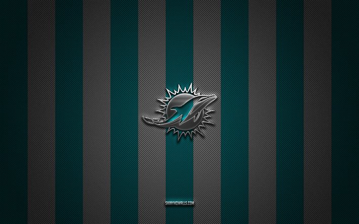o miami dolphins logotipotime de futebol americanonflazul branco de fundo carbonoo miami dolphins emblemafutebol americanoo miami dolphins prata logotipo do metalmiami dolphins