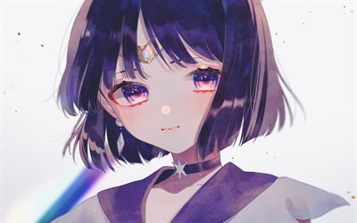 Hotaru Tomoe, Sailor Saturn, portrait, Sailor Moon, japanese manga, anime characters, Tomoe Hotaru, Sailor Moon characters