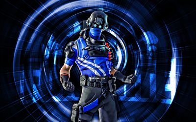 Carbon Commando, 4k, purple abstract background, Fortnite, abstract rays, Carbon Commando Skin, Fortnite Carbon Commando Skin, Fortnite characters, Carbon Commando Fortnite