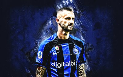 marcelo brozovic, inter milan, footballeur croate, fc internazionale, fond de pierre bleue, serie a, football