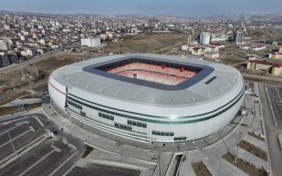 sivas-stadion, luftbild, neues sivas 4 eylul-stadion, sivasspor-stadion, türkisches fußballstadion, sivas, türkei, sivasspor, sivas-stadtbild