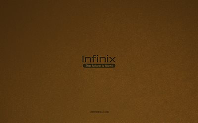infinix 모바일 로고, 4k, 컴퓨터 로고, infinix 모바일 엠블럼, 갈색 돌 질감, 인피닉스 모바일, 기술 브랜드, infinix 모바일 사인, 갈색 돌 배경