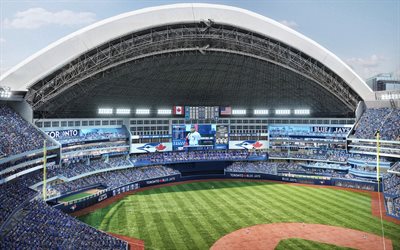 rogers centre, toronto blue jays stadium, skydome, estadio de béisbol, major league baseball, toronto, ontario, canadá, béisbol, estadio de béisbol canadiense, toronto blue jays