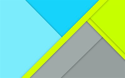 colorful material design, 4k, blue and green, geometric art, lines, creative, geomteric shapes, abstract art, material design