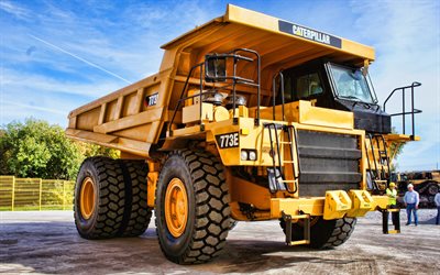 Caterpillar 773E, 4k, HDR, LKW, 2020 trucks, special equipment, quarry, cargo transport, dump trucks, CAT 773E, trucks, Caterpillar