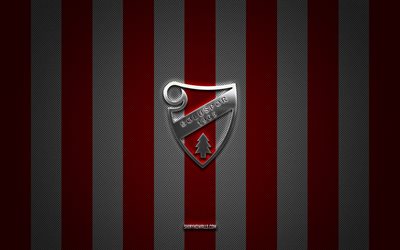 boluspor logosu, türk futbol kulüpleri, tff birinci lig, kırmızı beyaz karbon arka plan, 1 lig, boluspor amblemi, futbol, boluspor gümüş metal logo, boluspor fc